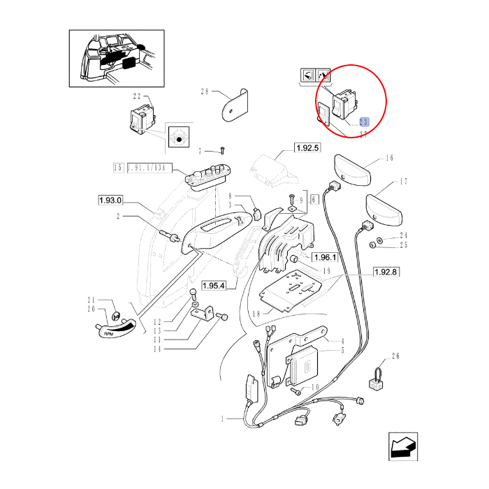 ПЕРЕКЛЮЧАТЕЛЬ NEW HOLLAND CASE 5173877