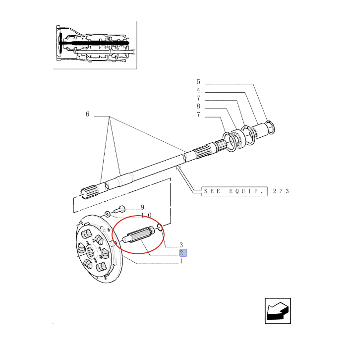 ВАЛ ДИСКА СЦЕПЛЕНИЯ NEW HOLLAND 5165709-5166405