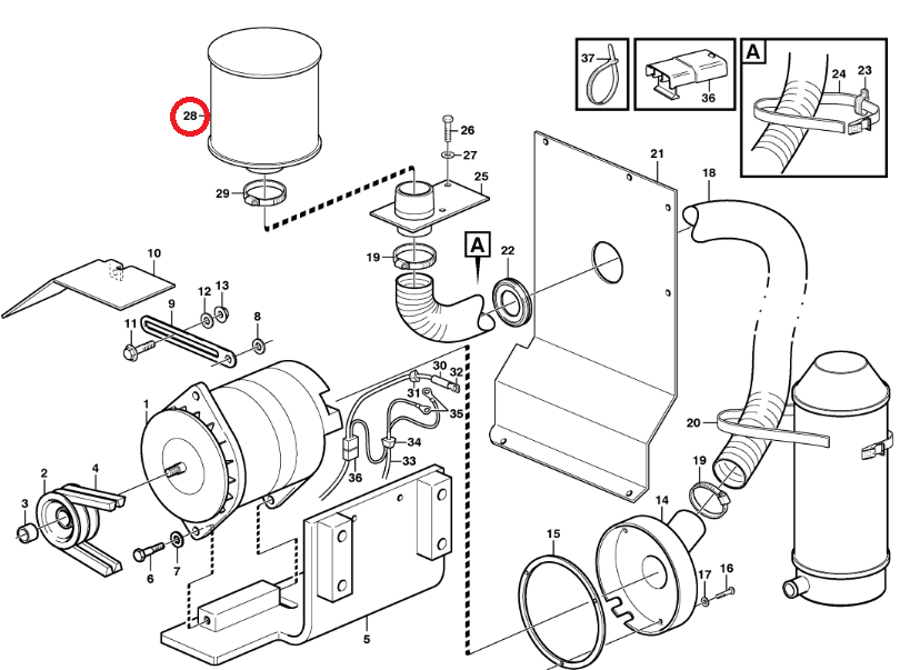 ФИЛЬТР VOLVO L150F L120C 11033214