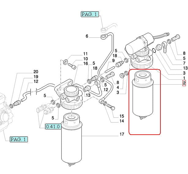 ФИЛЬТР ДЛЯ ПАЛИВЫ NEW HOLLAND КОРПУС STEYR 84269163 -162000080915 - 47335709