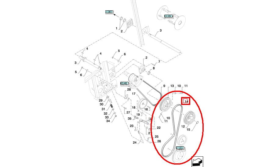 РЕМЕНЬ ПРИВОДА ОТДАЧИ NEW HOLLAND 86566287