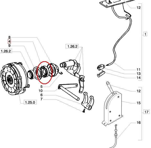 УПОРНЫЙ РОЛИКОВЫЙ ПОДШИПНИК ВОМ NEW HOLLAND CASE 24905360-84455696