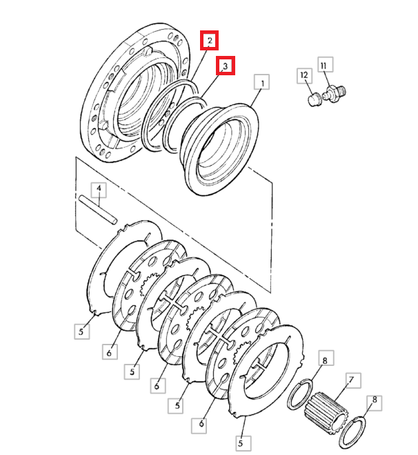 ТОРМОЗНЫЕ УПЛОТНЕНИЯ JCB 813/50012 813/50026 ZAM