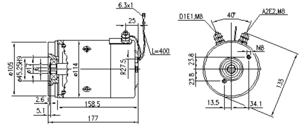 Оригинальный двигатель искры 12V 1.6 kW 11.212.416 для грузового лифта