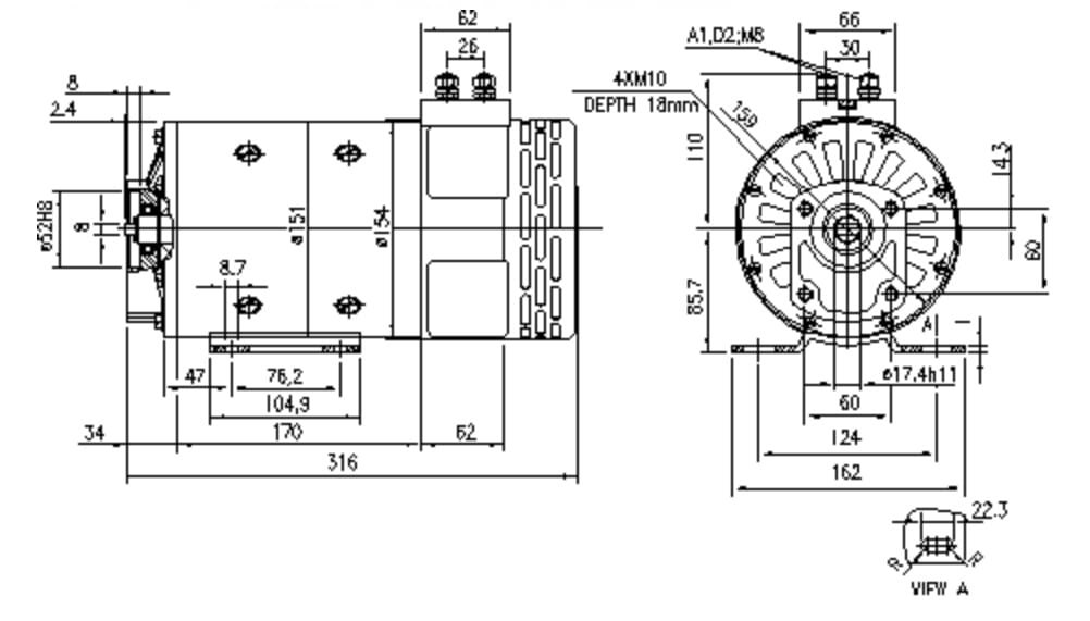SILNIK ISKRA 24 В, 3 кВт, 11.216.555 AMP4526
