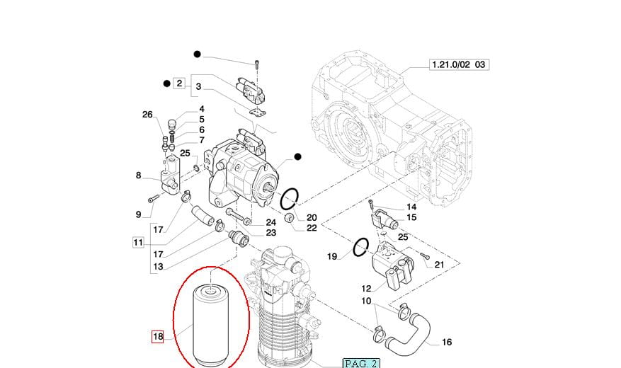 ФИЛЬТР ГИДРАВЛИКИ NEW HOLLAND КОРПУС STEYR 84226258 - 81863797 - 9821387 - 81863799 - 84031880 - 87413810 - F0NN6714CA - 48142231