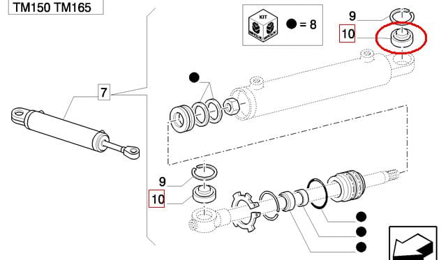 ПОДШИПНИК ТОРСИОННОГО ПРИВОДА NEW HOLLAND CASE 9961863 - 5192823 - 9838429