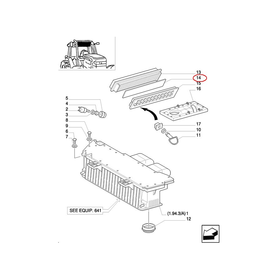 ФИЛЬТР ДЛЯ КАБИНКИ NEW HOLLAND CASE 82033107