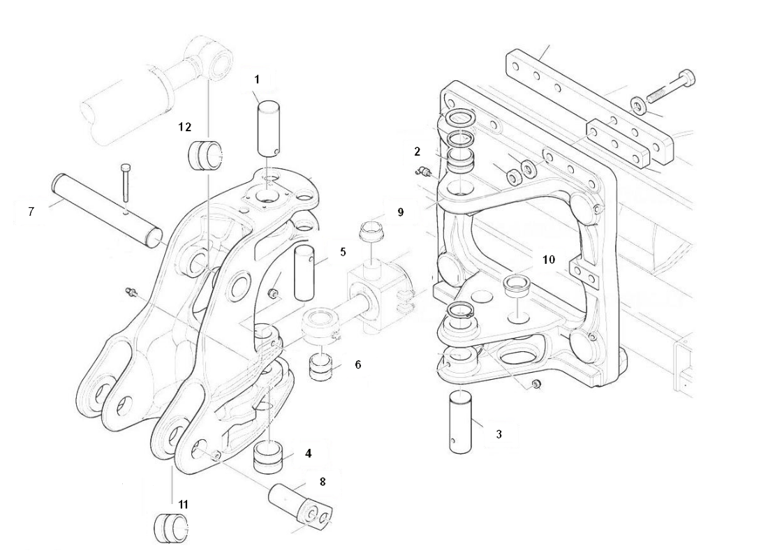Набор закаленных сверл и метчиков (22 шт.) для Komatsu WB93R-5, WB93R-5E0