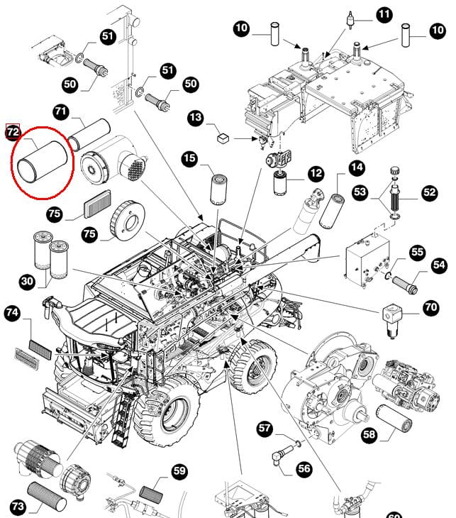 НАРУЖНЫЙ ВОЗДУШНЫЙ ФИЛЬТР NEW HOLLAND CASE 84386403 - 84432503 - 84819117