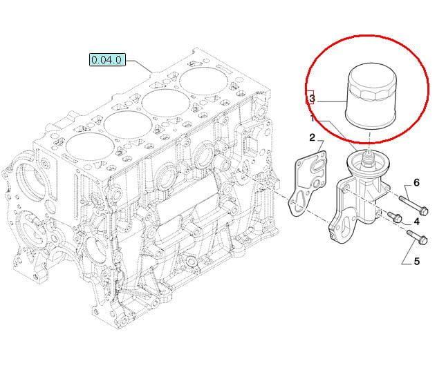 ФИЛЬТР SILNIKA NEW HOLLAND КОРПУС STEYR 87679494 - 87679598 - 47535939