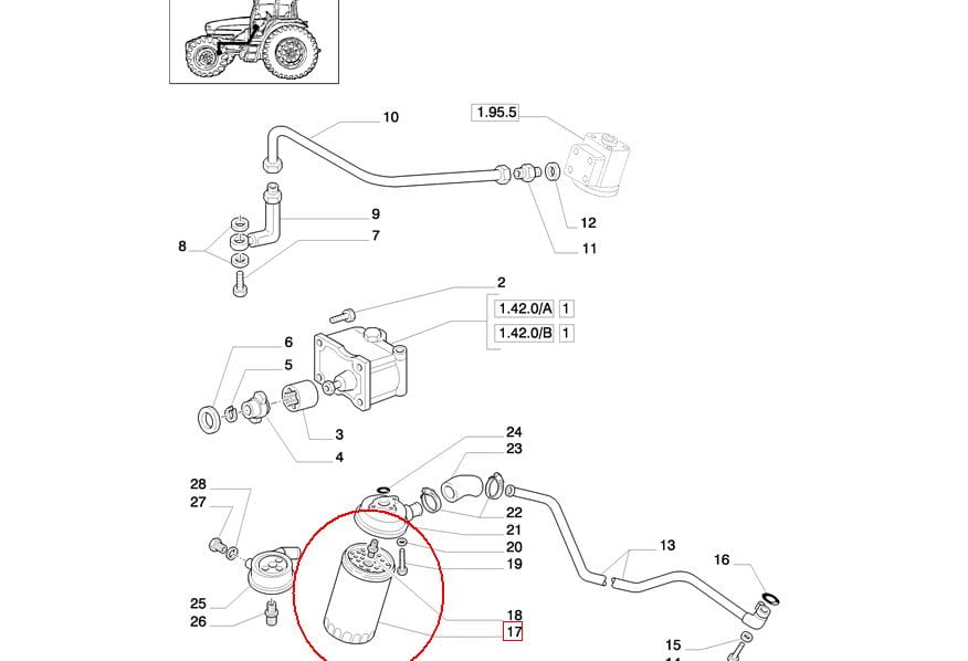ФИЛЬТР ГИДРОУСИЛИТЕЛЯ NEW HOLLAND 47124379 - 1930986 - 84399618