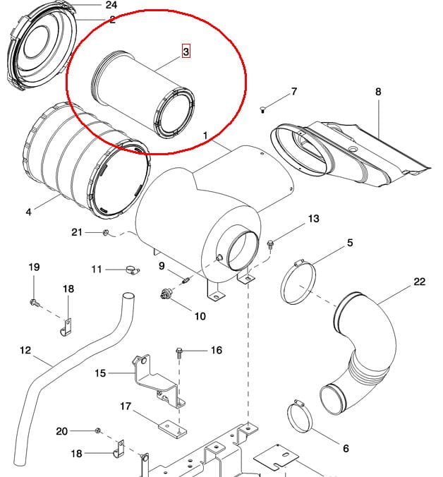 ВНУТРЕННИЙ ВОЗДУШНЫЙ ФИЛЬТР NEW HOLLAND 451526A1-87774757