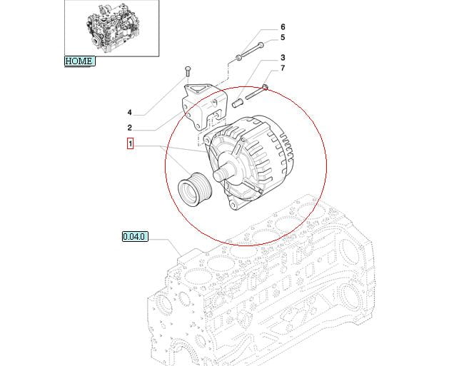 ГЕНЕРАТОР 150A NEW HOLLAND КОРПУС STEYR 48025533 - 84141455