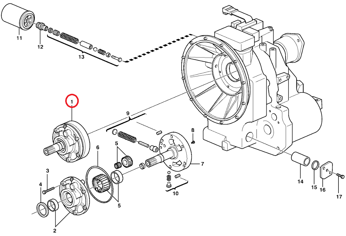 ПОМПА ДЖАЗДИ TEREX TLB 860 790 990 6194935M91