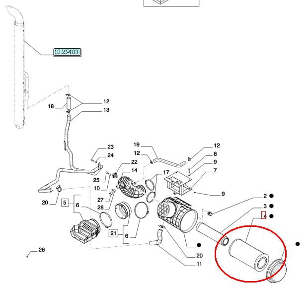НАРУЖНЫЙ ВОЗДУШНЫЙ ФИЛЬТР NEW HOLLAND CASE STEYR 87682990 - 82028977 - 82034628