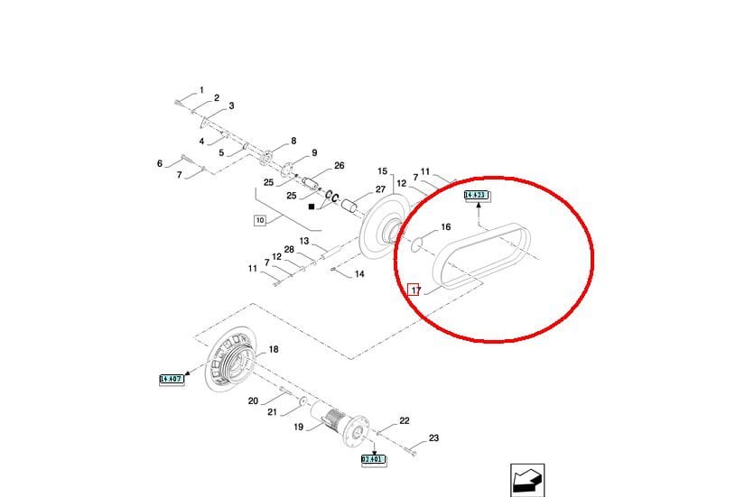 ПОЯС МОЛОТИЛКИ NEW HOLLAND 87053803
