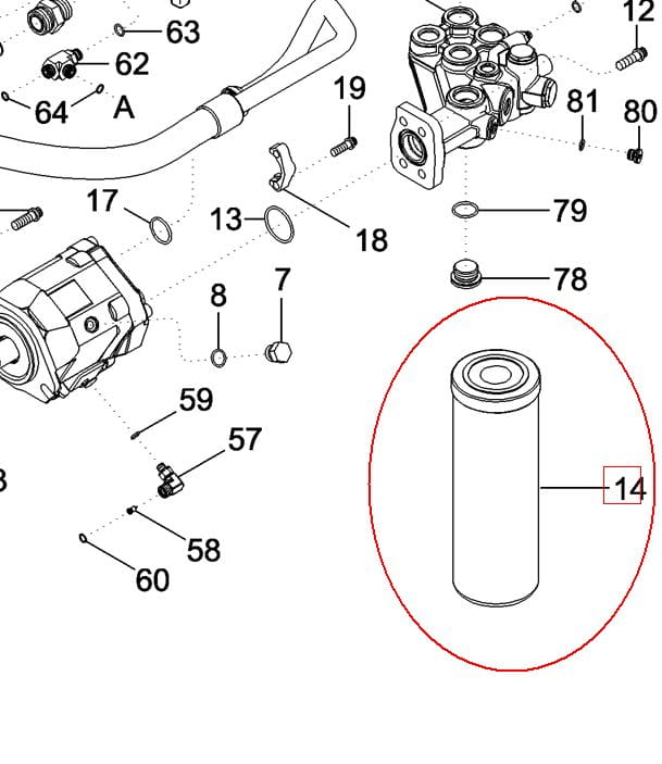 ФИЛЬТР ГИДРОУСИЛИТЕЛЯ NEW HOLLAND CASE 87413809 - 1971728C1 - 84487937 - 51508555