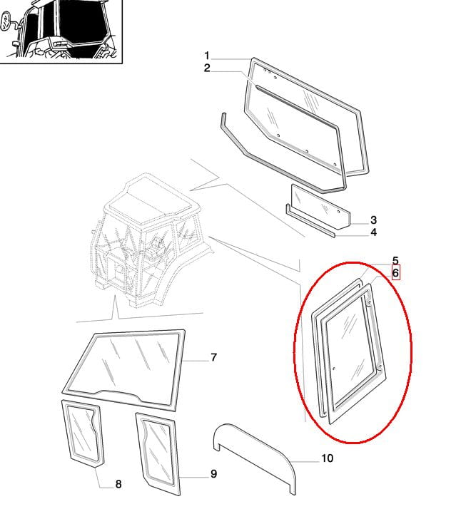 Боковая планка для школьной парты NEW HOLLAND CASE 82029320 - 82009812 - E9NN9429710AA
