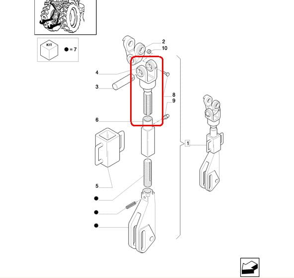 ВЕШАЛКА ДЛЯ ТРЕХТОЧЕЧНОГО КРЕПЛЕНИЯ NEW HOLLAND CASE 5167414