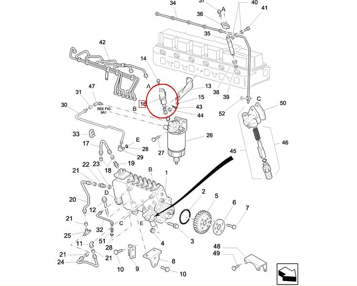 CEWKA - ODCINACZ PALIWA New Holland 87801213