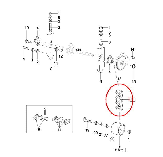 ЦЕПЬ ПРИВОДА ЗЕРНИСТОГО КОНВЕЙЕРА NEW HOLLAND CASE 80321797-321797