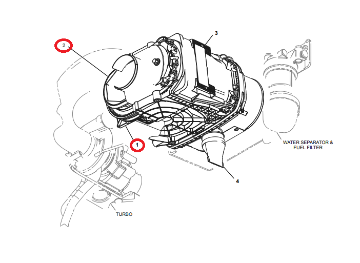 Комплект воздушных фильтров CAT 428F, 432F, D3K2, D4K2