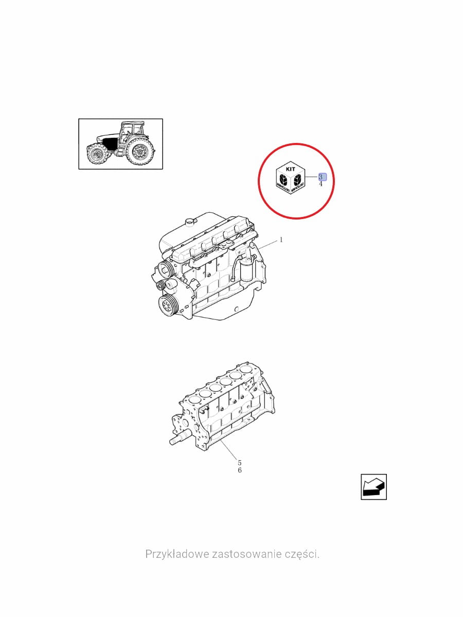 КОМПЛЕКТ ПРОКЛАДОК ДВИГАТЕЛЯ MOUNT NEW HOLLAND CASE 1930959