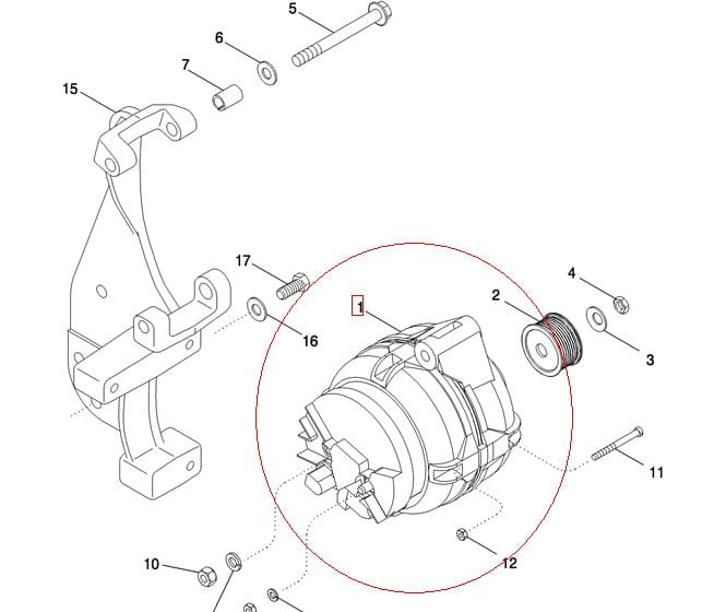 ГЕНЕРАТОР 150A NEW HOLLAND КОРПУС 87452821