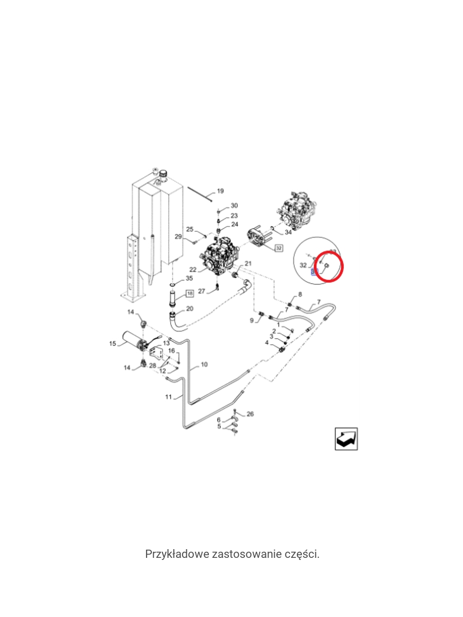 ЧЖУЙНИК ГИДРОСТАТИЧЕСКОЙ ПОМПЫ CNH 80434529 - 434529 - 84389953