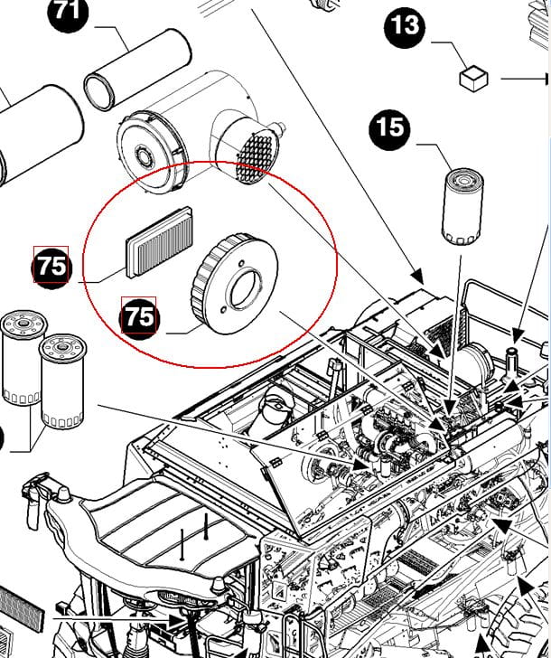 ФИЛЬТР ДЛЯ МОЕЧНОЙ МАШИНЫ IVECO NEW HOLLAND CASE 91724849 - 504209107 - 504153481