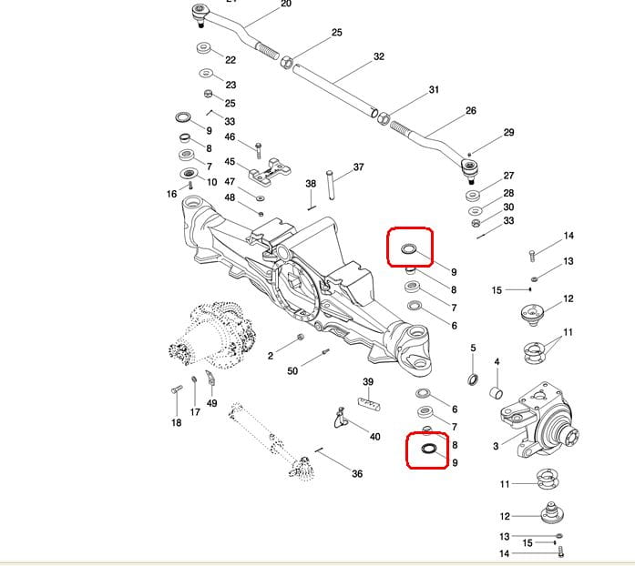 УПЛОТНИТЕЛЬ ШАРНИРА ПОВОРОТНОГО ШАРНИРА КРЕПЛЕНИЕ NEW HOLLAND CASE DANA070HH111 - 81874875 - 1277270C1