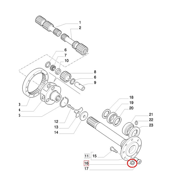 ГАЙКА ЗАДНЕГО КОЛЕСА NEW HOLLAND CASE STEYR 80748960-87651026