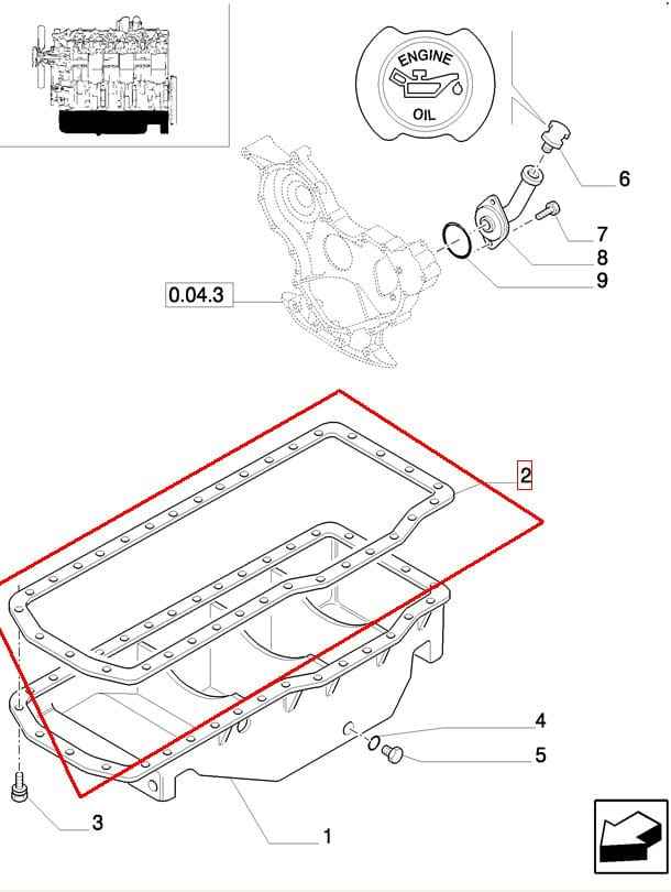 ШТУЦЕР ДЛЯ МАСЛЯНОЙ МИССИИ NEW HOLLAND CASE 87554508