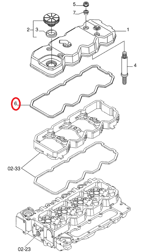 ПРОКЛАДКА КРЫШКИ КЛАПАНА ВЕРХНЕЕ NEW HOLLAND 4899228