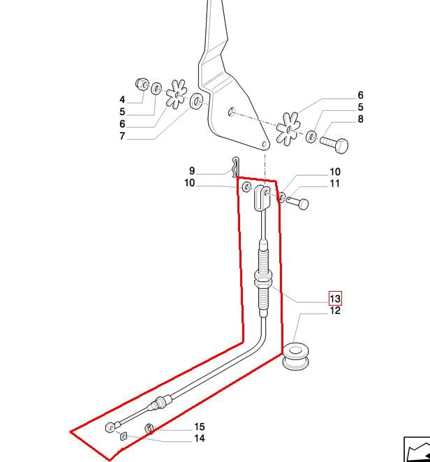 РУЧНОЙ ГАЗОВЫЙ ТРОС NEW HOLLAND CASE STEYR 87543965