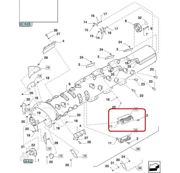 КОМПЛЕКТ ЦЕПЕЙ ЛЕВОГО РОТОРА (3 ШТ. В КОМПЛЕКТ) NEW HOLLAND 84050519