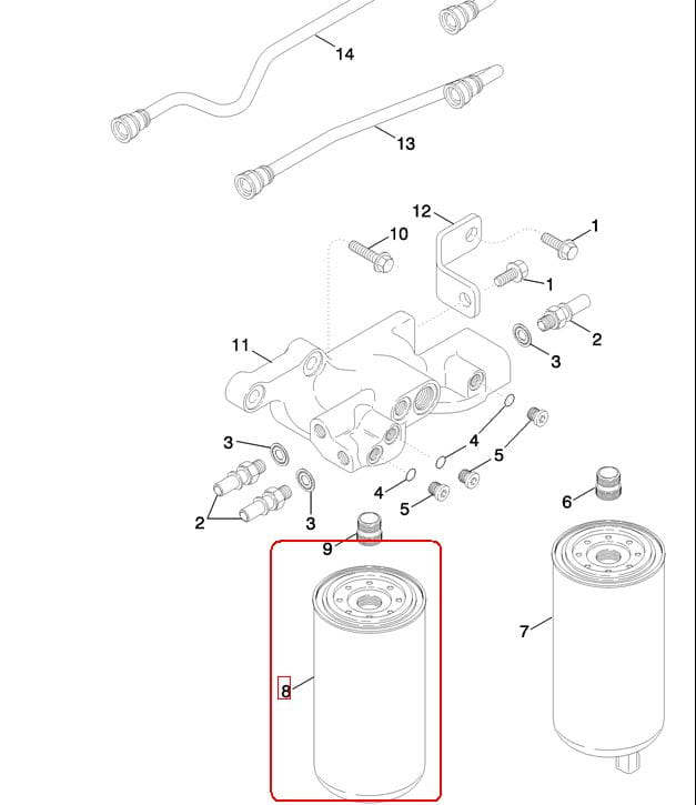 ФИЛЬТР ДЛЯ ПАЛИВЫ NEW HOLLAND CASE 87360572 - 84477358