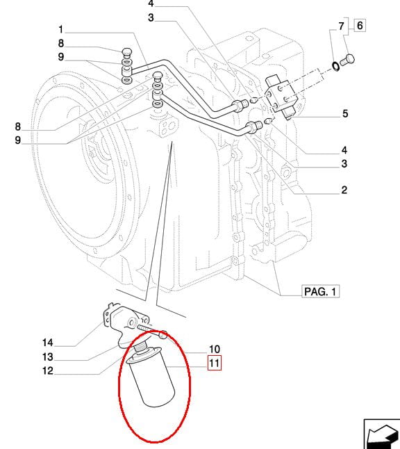 ФИЛЬТР КОРОБКИ ПЕРЕДАЧ NEW HOLLAND 84343800-85817004