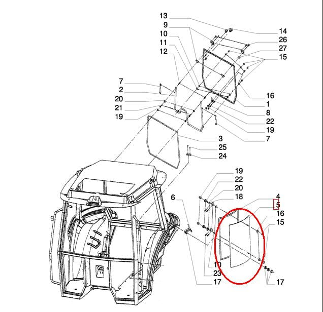 Боковая правая панель NEW HOLLAND CASE 5089556