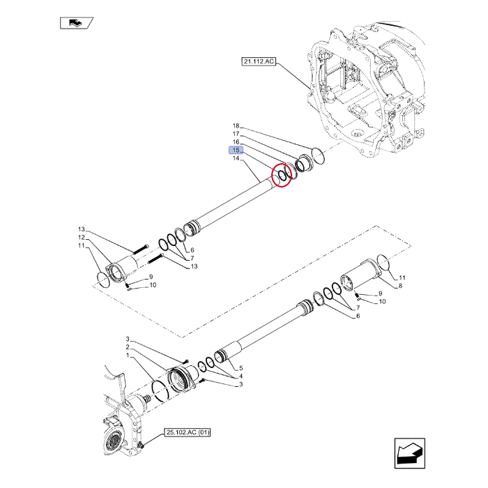 КОРПУС NEW HOLLAND ORING STEYR 217405