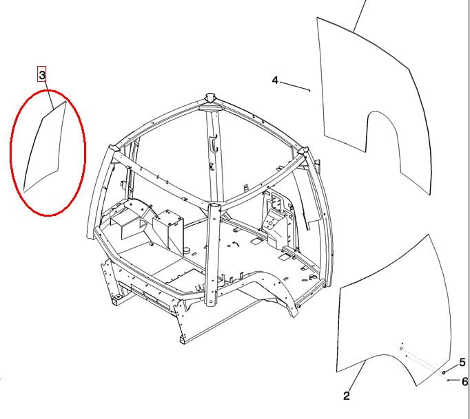Боковая левая учебная планка NEW HOLLAND CASE 242539A4