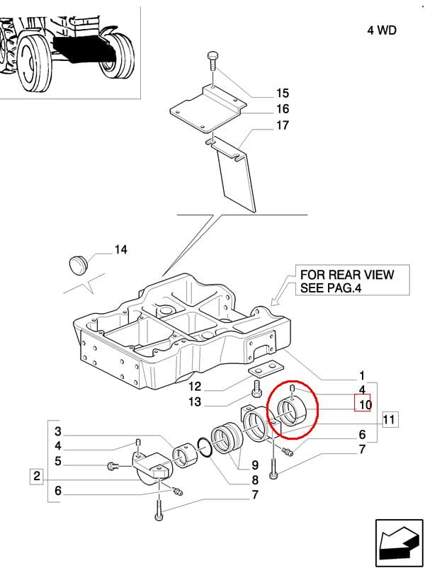 ЛАТУННАЯ ВТУЛКА ПОДВЕСКИ ПЕРЕДНЕЙ ОСИ NEW HOLLAND CASE 5140589