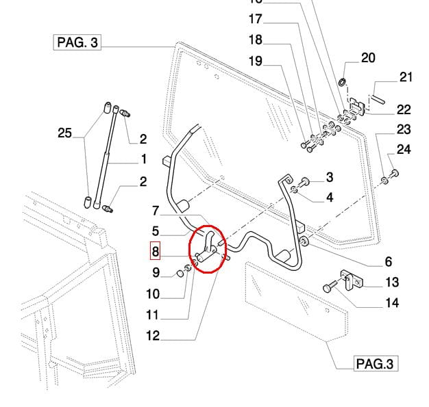 КЛАПАН ЗАДНЕЙ И ПЕРЕДНЕЙ КРЫШКИ NEW HOLLAND КОРПУС STEYR 81868309 - 87541759