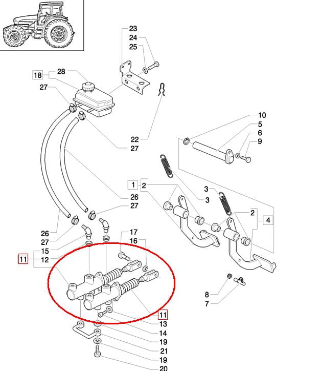 Помпа для гамаля NEW HOLLAND CASE STEYR 47125744 - 87748269 - 87354681