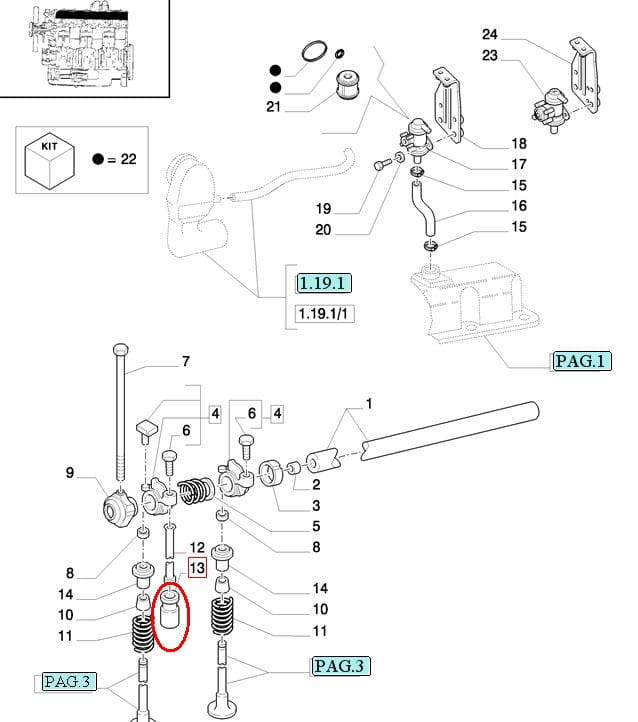 Гидравлический насос POPYCHACZ HYDRAULICZNY ZAWORU 87802716 - 87803564