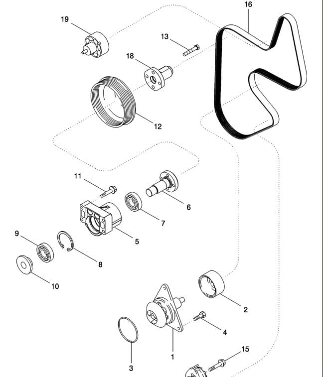 ВОДЯНАЯ ПОМПА NEW HOLLAND CASE 87453208